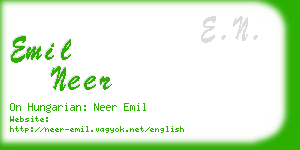 emil neer business card